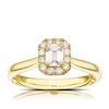 Thumbnail Image 0 of Origin 18ct Yellow Gold 0.50ct Diamond Emerald Cut Halo Ring