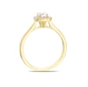 Thumbnail Image 2 of Origin 18ct Yellow Gold 0.50ct Diamond Emerald Cut Halo Ring