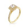 Thumbnail Image 1 of Origin 18ct Yellow Gold 0.75ct Diamond Princess Cut Halo Ring