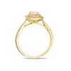 Thumbnail Image 2 of Origin 18ct Yellow Gold 0.75ct Total Diamond Emerald Cut Halo Ring