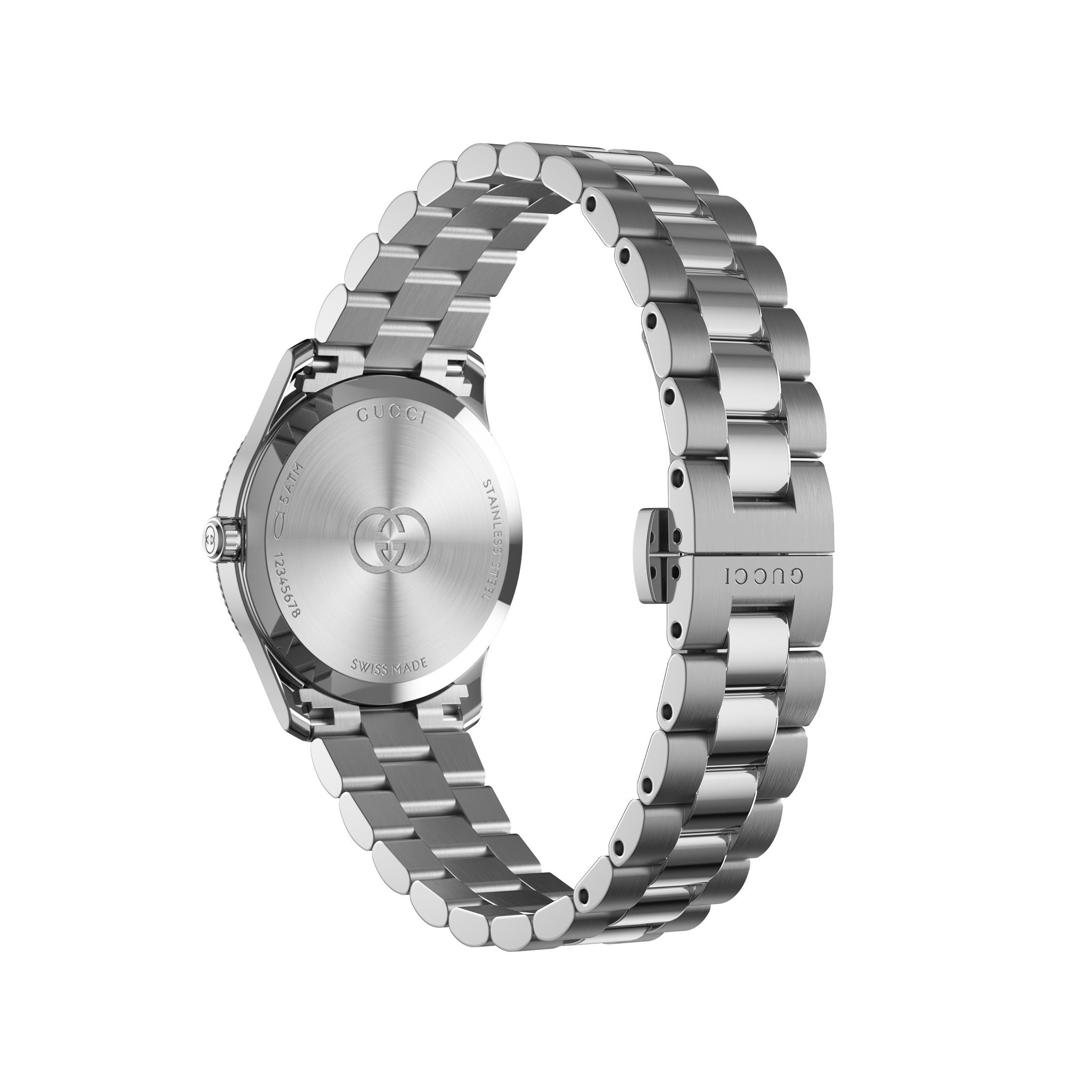 Gucci G-Timeless collection Diamond & Stainless Steel Bracelet Watch