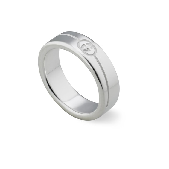 Gucci Tag Sterling Silver Ring Size M-N
