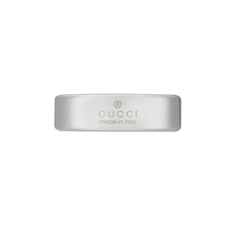 Gucci Tag Sterling Silver Ring Size N-O