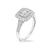 Thumbnail Image 1 of 18ct White Gold 1ct Diamond Cushion Shape Halo Ring