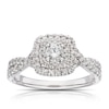 Thumbnail Image 1 of 18ct White Gold 0.75ct Diamond Cushion Shape Halo Ring