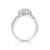 Thumbnail Image 3 of 18ct White Gold 0.75ct Diamond Cushion Shape Halo Ring