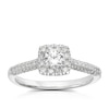 Thumbnail Image 0 of 18ct White Gold 0.50ct Diamond Cushion Shape Halo Ring