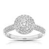 Thumbnail Image 0 of 18ct White Gold 0.75ct Diamond Round Cut Double Halo Ring