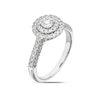 Thumbnail Image 1 of 18ct White Gold 0.75ct Diamond Round Cut Double Halo Ring