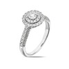 Thumbnail Image 1 of 18ct White Gold 0.75ct Diamond Round Cut Double Halo Ring