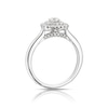 Thumbnail Image 2 of 18ct White Gold 0.50ct Diamond Round Cut Double Halo Ring