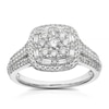 Thumbnail Image 0 of 9ct White Gold 0.75ct Diamond Round Cut Cluster Ring