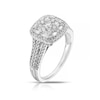 Thumbnail Image 1 of 9ct White Gold 0.75ct Diamond Round Cut Cluster Ring
