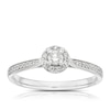Thumbnail Image 1 of Engagement Ring 9ct White Gold Round Halo 0.25ct Diamond Ring