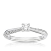 Thumbnail Image 1 of 9ct White Gold 0.25ct Diamond Shoulder Detail Solitaire Ring