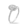Thumbnail Image 1 of 14ct White Gold 0.33ct Diamond Oval Shape Cluster Ring
