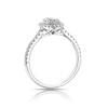 Thumbnail Image 2 of 14ct White Gold 0.33ct Diamond Oval Shape Cluster Ring