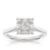 Thumbnail Image 0 of 14ct White Gold 0.33ct Diamond Princess Shape Cluster Ring