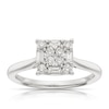 Thumbnail Image 1 of Engagement Ring 14ct White Gold 0.33ct Diamond Princess Shape Cluster Ring