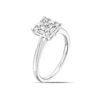 Thumbnail Image 1 of 14ct White Gold 0.33ct Diamond Princess Shape Cluster Ring