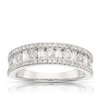 Thumbnail Image 0 of 18ct White Gold 1ct Diamond Round & Baguette Cut Eternity Ring