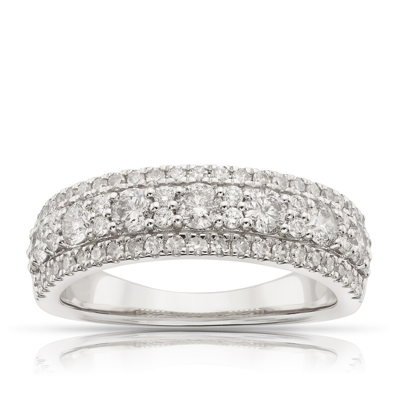 18ct White Gold 1ct Diamond Round Cut Eternity Ring