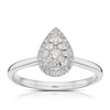 Thumbnail Image 0 of 14ct White Gold 0.25ct Diamond Pear Shape Cluster Ring