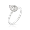 Thumbnail Image 1 of 14ct White Gold 0.25ct Diamond Pear Shape Cluster Ring