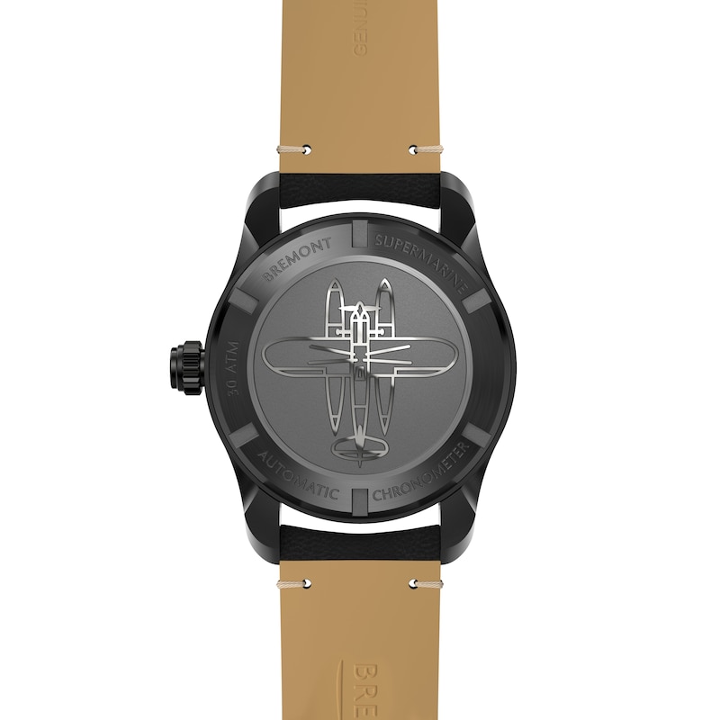 Main Image 2 of Bremont Supermarine S302 Jet Black Vintage Leather Strap Watch