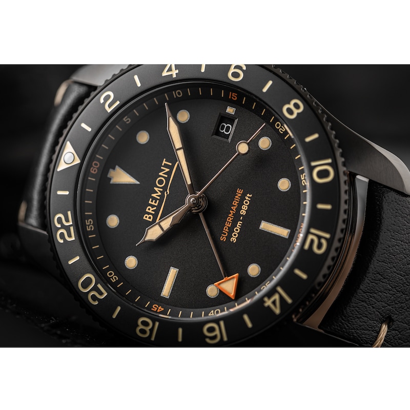 Main Image 5 of Bremont Supermarine S302 Jet Black Vintage Leather Strap Watch