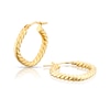 Thumbnail Image 1 of 9ct Yellow Gold 15mm Square Twist Hoop Earrings