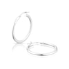 Thumbnail Image 0 of 9ct White Gold 20mm Graduated Plain Creole Hoop Earrings