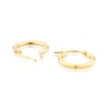 Thumbnail Image 1 of 9ct Yellow Gold 10mm Graduated Plain Creole Hoop Earrings