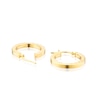 Thumbnail Image 2 of 9ct Yellow Gold 15mm Diamond Cut Edge Hoop Earrings