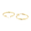 Thumbnail Image 2 of 9ct Yellow Gold 20mm Twist Creole Hoop Earrings