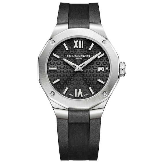 Baume & Mercier Riviera Ladies’ Black Rubber Strap Watch