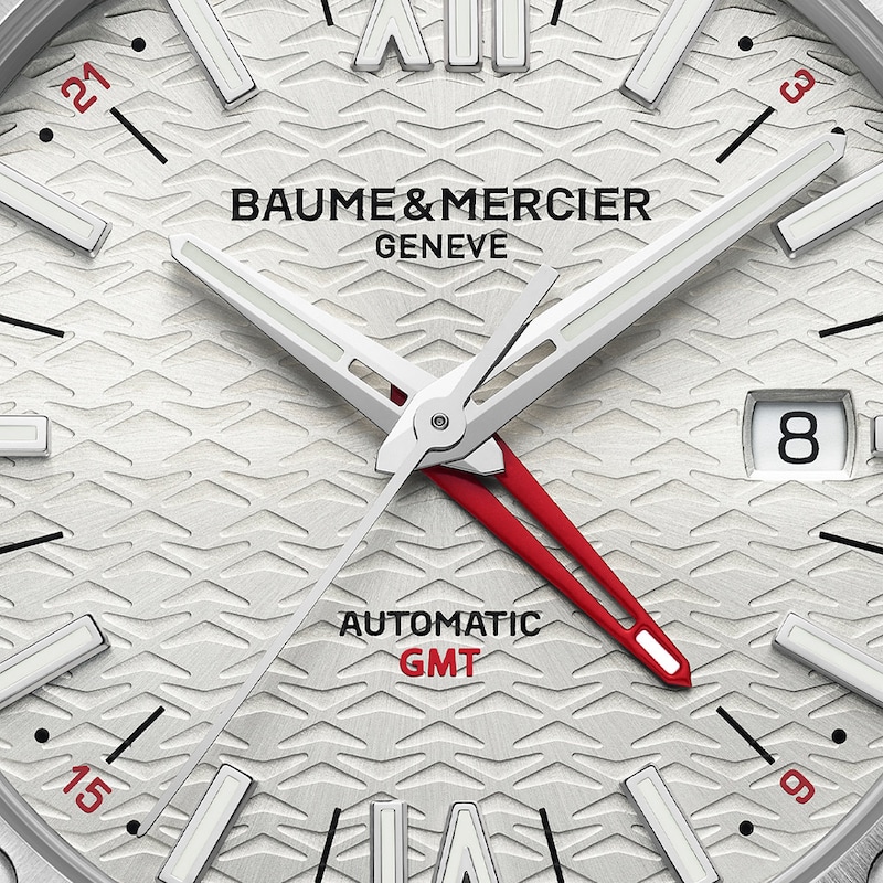 Baume & Mercier Riviera Men's Silver Tone Dial Stainless Steel Watch