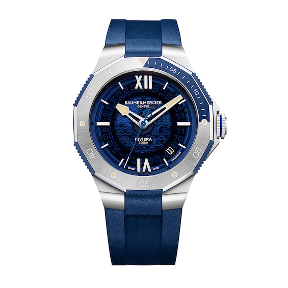 Baume & Mercier Riviera Men’s Blue Rubber Strap Watch