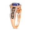 Thumbnail Image 3 of Le Vian 14ct Rose Gold Blueberry Tanzanite & 0.58ct Diamond Oval Shape Ring