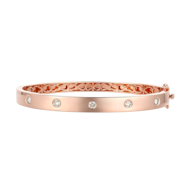 Le Vian 14ct Rose Gold & 0.45ct Diamond Bangle