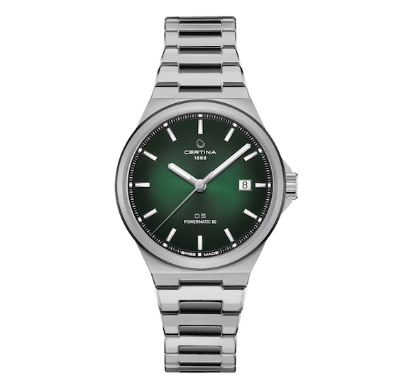 Certina DS-7 Dark Green Dial & Stainless Steel Bracelet Watch