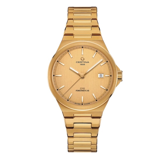 Unisex Certina Ds-7 Gold Tone Dial & Bracelet Watch