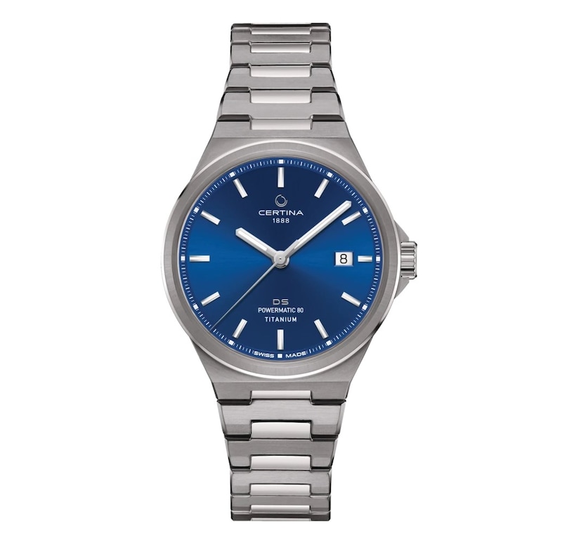 Certina DS-7 Dark Blue Dial & Titanium Bracelet Watch