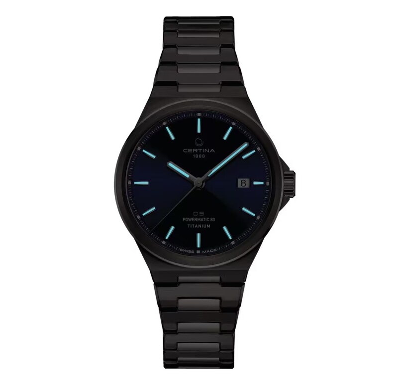 Certina DS-7 Dark Blue Dial & Titanium Bracelet Watch