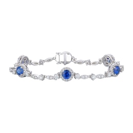 Le Vian Couture 18ct White Gold 2.21ct Diamond & Blue Sapphire Bracelet