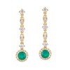 Thumbnail Image 0 of Le Vian Couture 18ct Yellow Gold Green Emerald & 0.88ct Diamond Drop Earrings