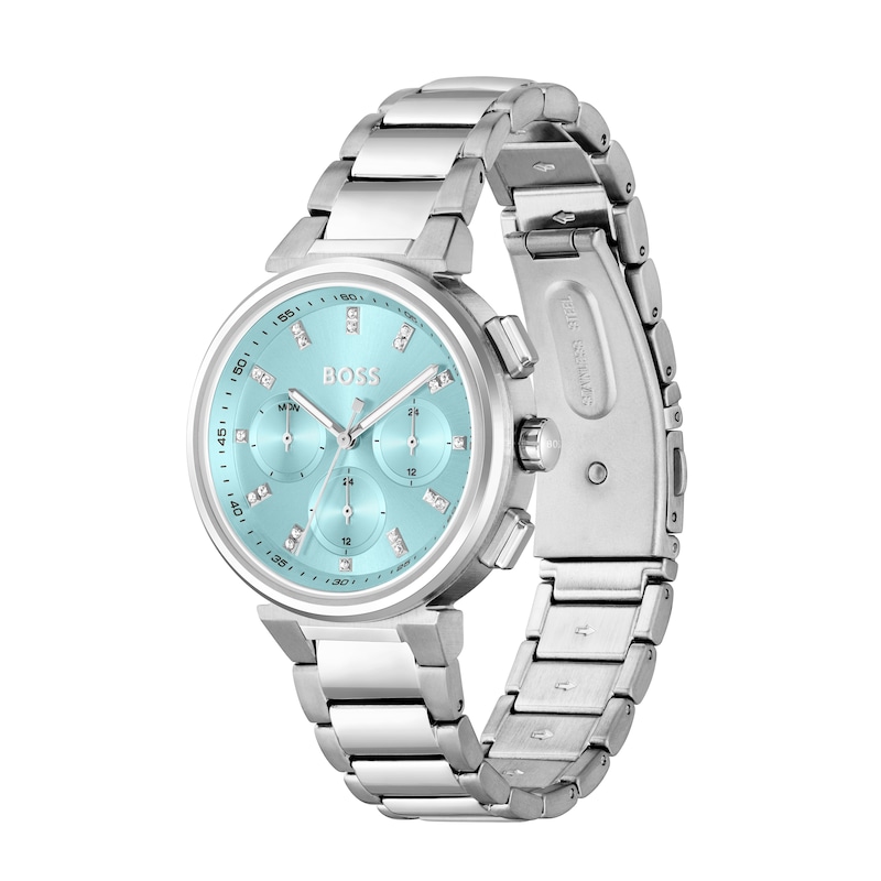 BOSS One Ladies' Turquoise Dial & Stainless Steel Bracelet Watch