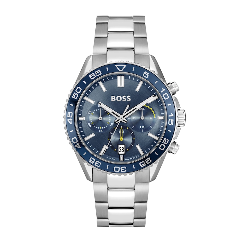 BOSS Runner Men's Blue Dial Stainless Steel Bracelet Watch