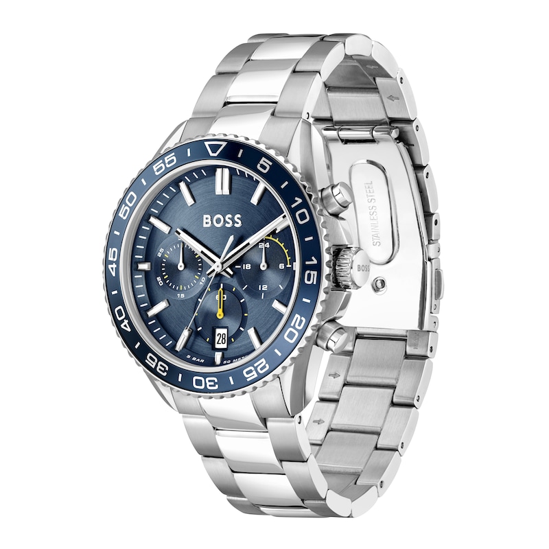 BOSS Runner Men's Blue Dial Stainless Steel Bracelet Watch