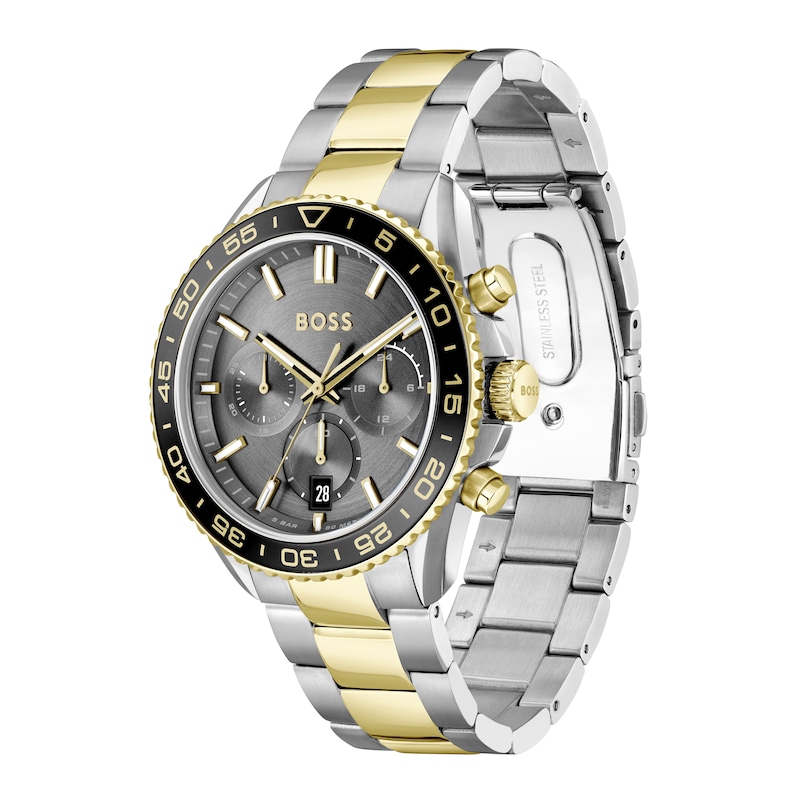 BOSS Runner Men's Grey Dial & Two-Tone Bracelet Watch